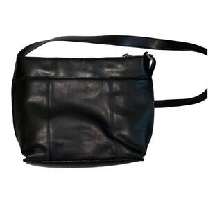 Coletta Genuine Leather Crossbody Bag Black